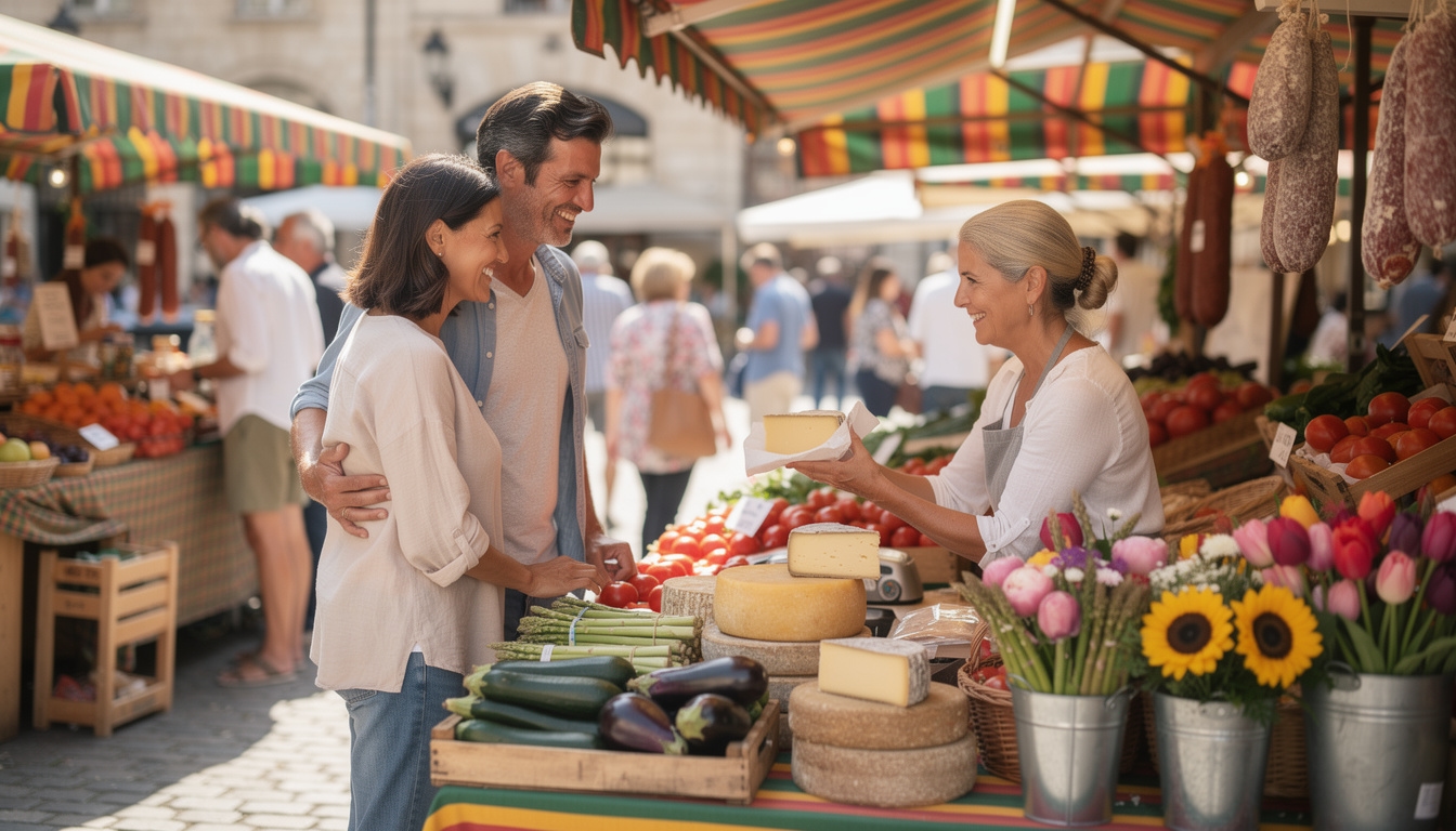 Visite d'un marché local organisée par le service de conciergerie